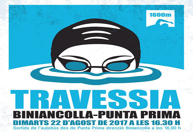 Cartell Travesia Biniancolla a Punta Prima