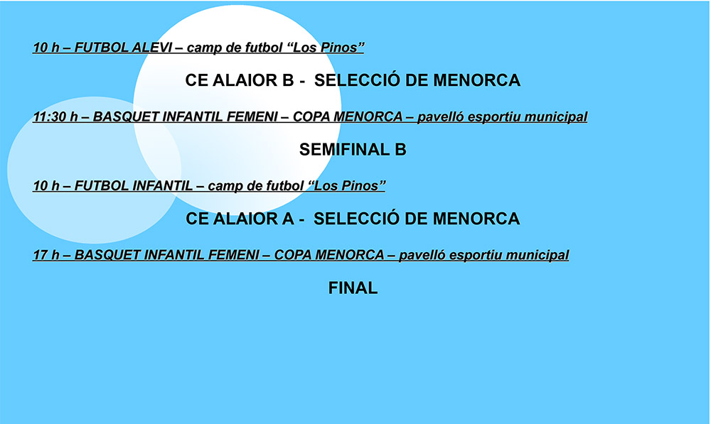 AGENDA ESPORTIVA LOCAL 2017-2018 - 15 SETEMBRE