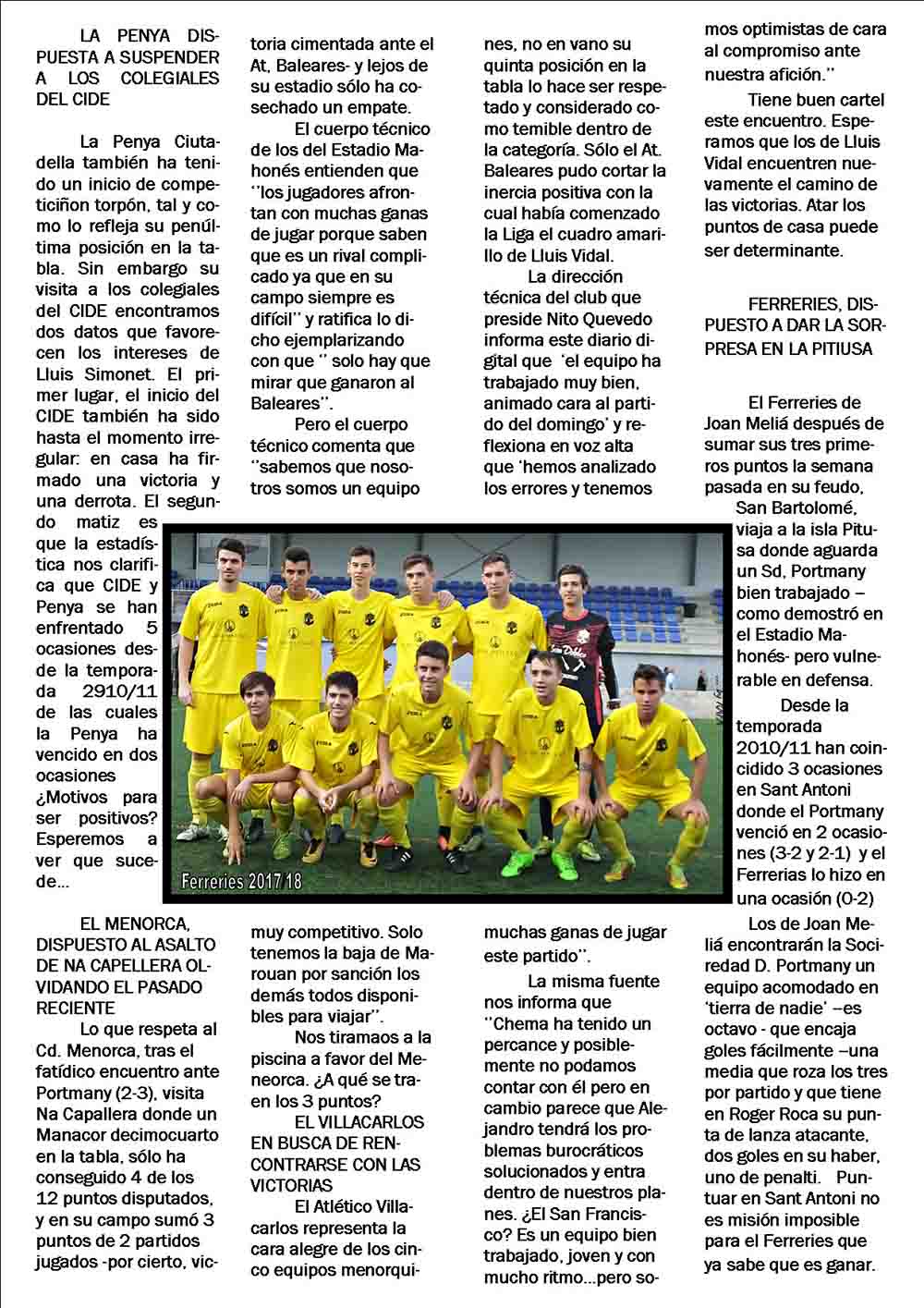 PREVIA V JORNADA LIGA NACIONAL JUVENIL 18 18 SEGHUNDA PAGINA