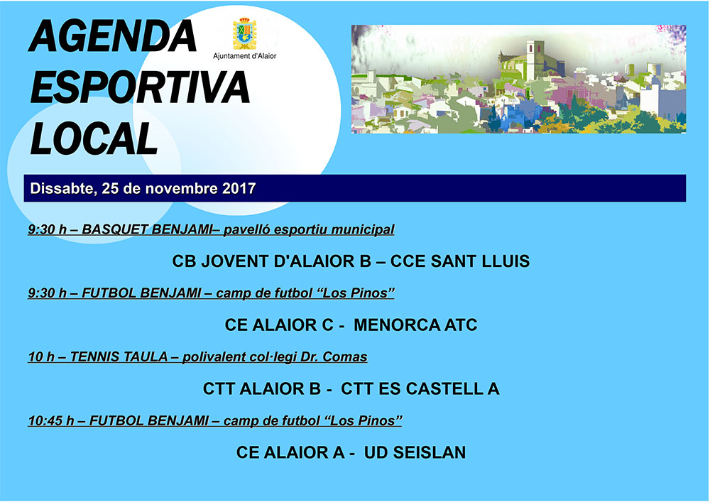 Agenda Esportiva d’Alô