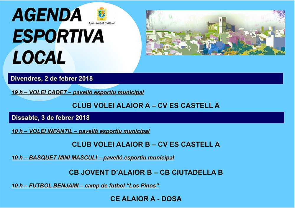 Agenda Esportiva d’Alô