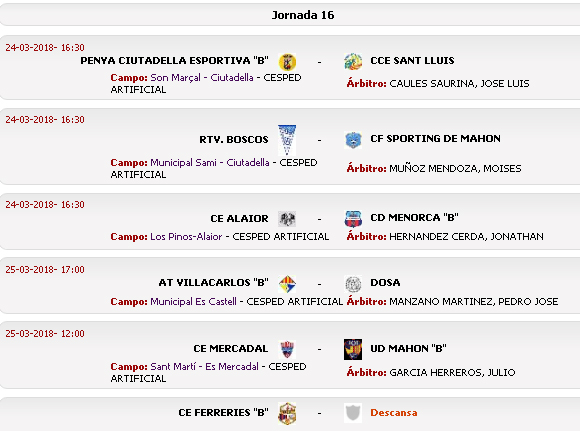 Prox juveniles Menorca