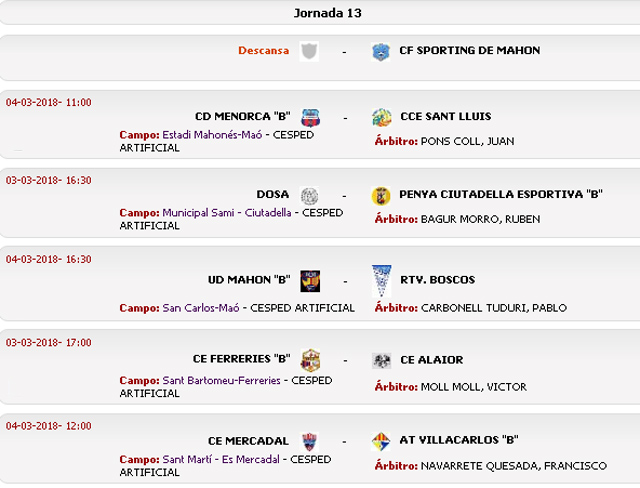 Prox juveniles Menorca