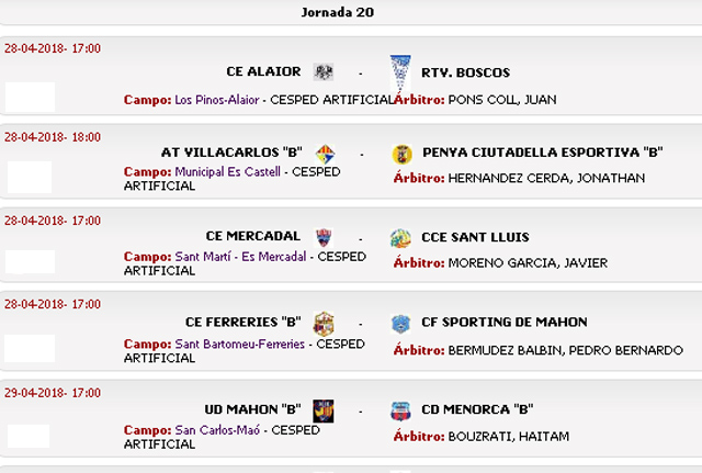 Prox juveniles Menorca
