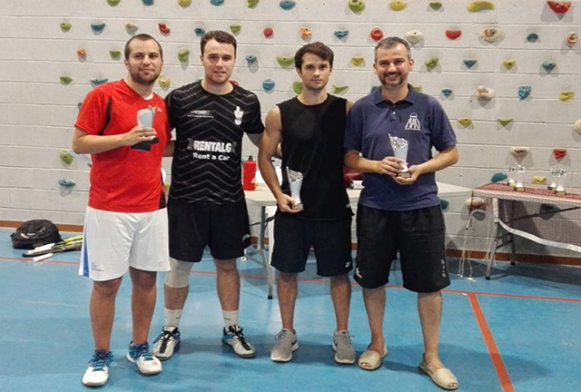 Open Festes de Maó de bádminton-Eric Navarro-Pepe Costa campions Carlos Riudavets-Pedro Ameller segons Dobles masculí