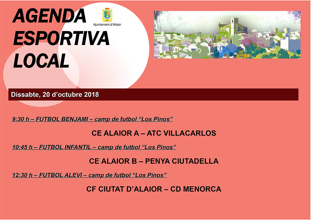 AGENDA ESPORTIVA LOCAL