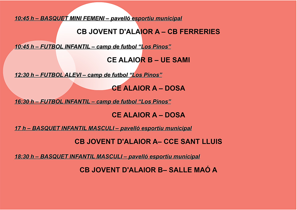 Agenda Esportiva Local d'Alô