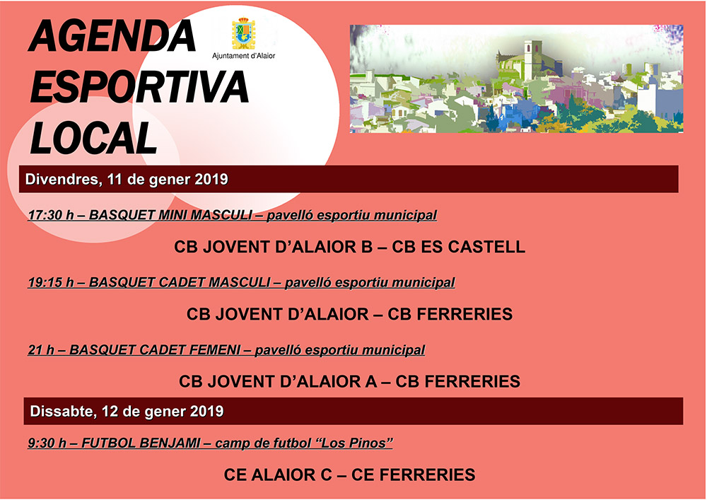 Agenda Esportiva Local d'Alô