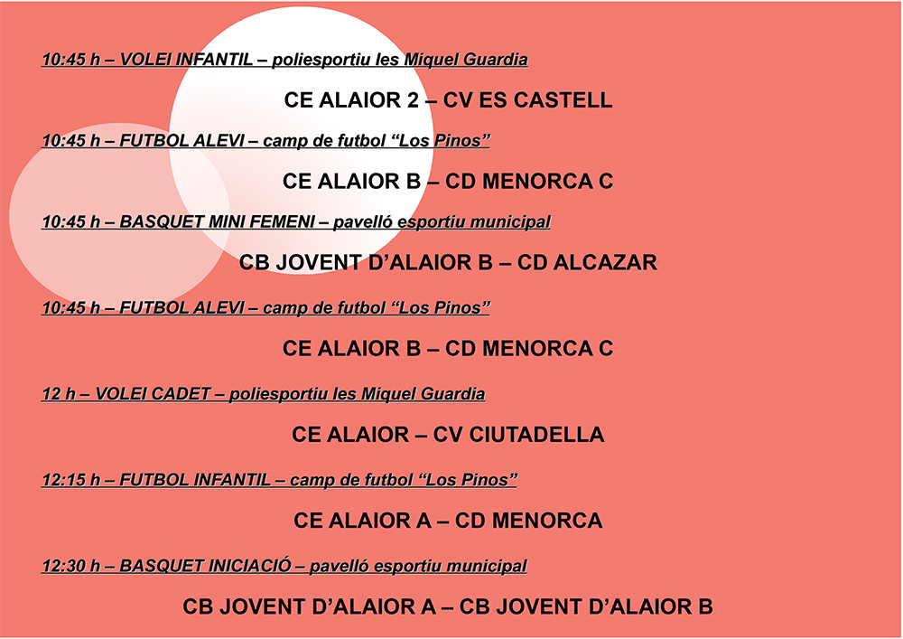 Agenda Esportiva Local d'Alô