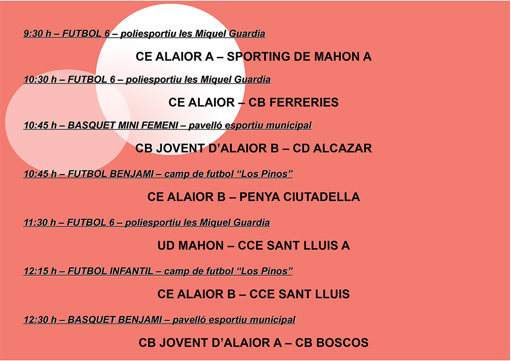 Agenda Esportiva Local d'Alô