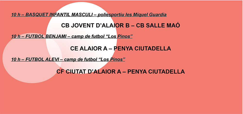 Agenda Esportiva Local d'Alô 