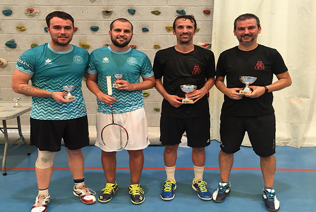 Pedro-Carlos Albert-Pepe- Open de Gracia de bádminton 2019