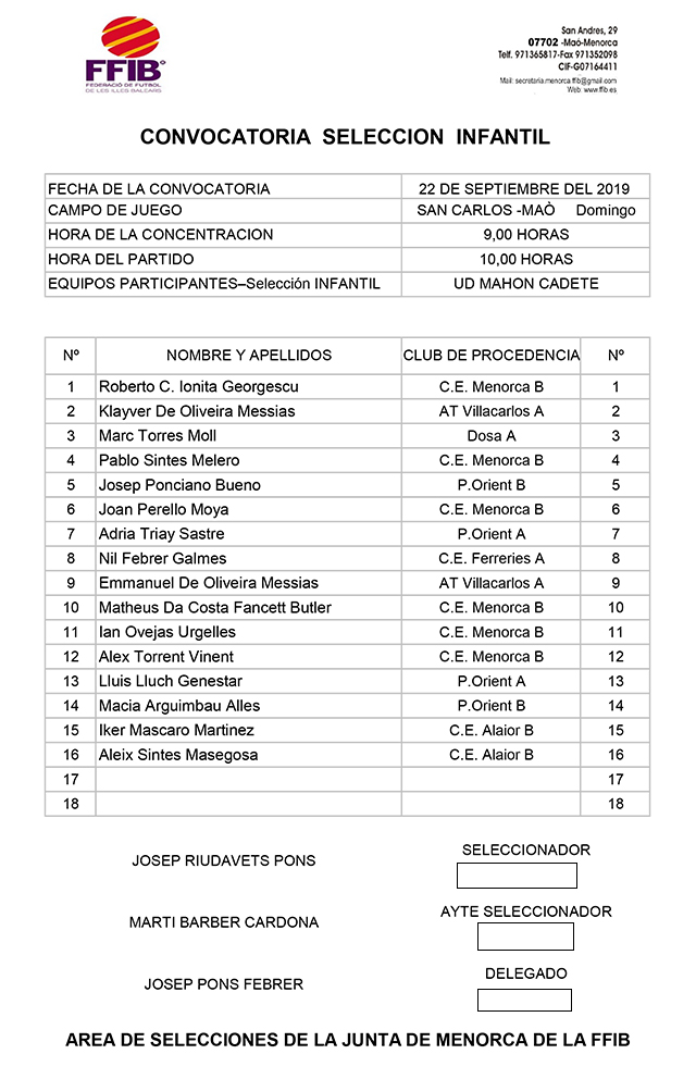 CONVOCATÒRIA-SELECCIÓ-INFANTIL-190922