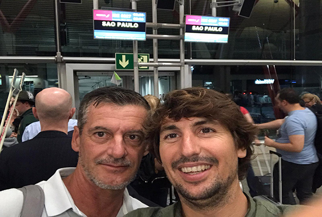Damián Borrás y Jordi Triay en su viaje a Brasil