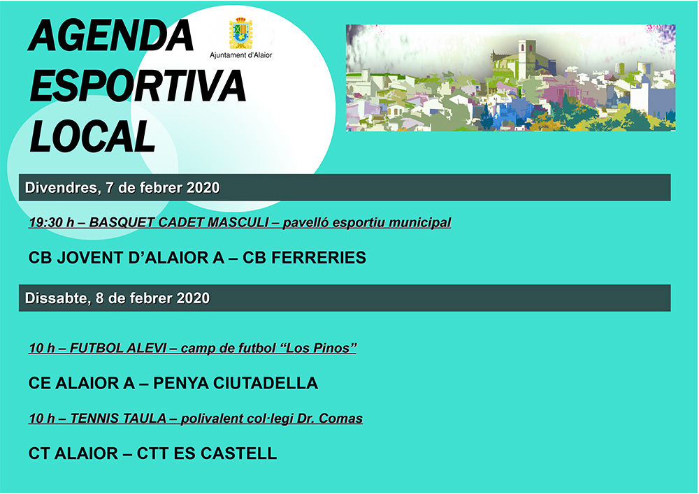 AGENDA ESPORTIVA Lô