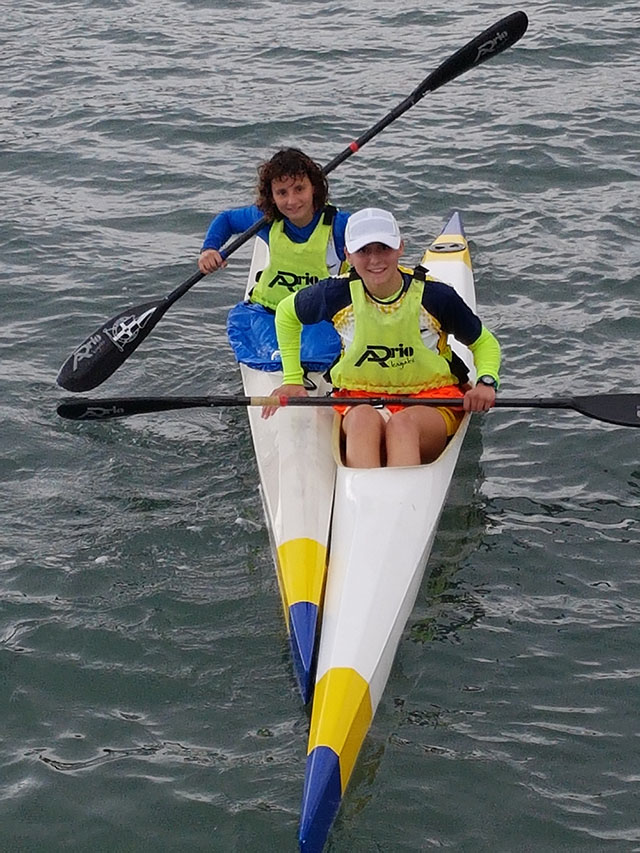 Cristina Carreras y Ana Carreras acabada la prueba