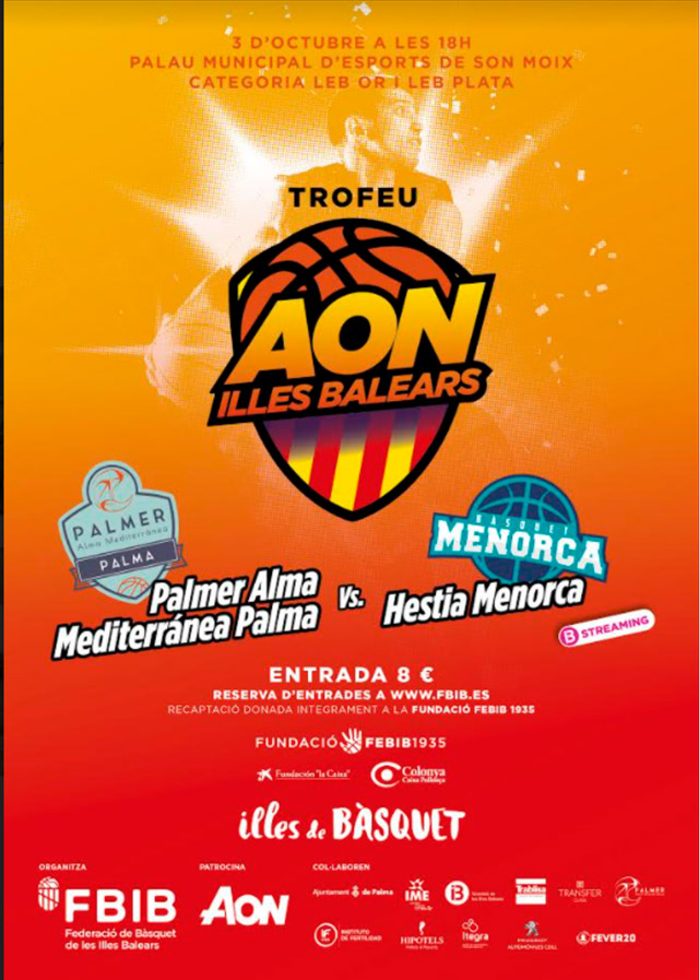 Cartell Trofeu AON Illes Balears Palma-Hestia Menorca