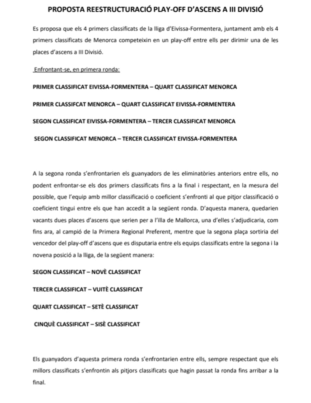Proposta Play off Tercera