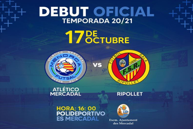 Cartel At. Mercadal-Menorca Futsal