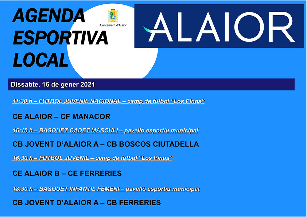 AGENDA ESPORTIVA Lô 2020