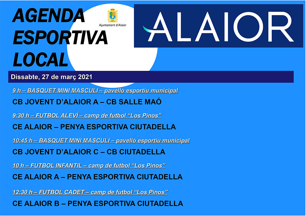 AGENDA ESPORTIVA Lô 2020