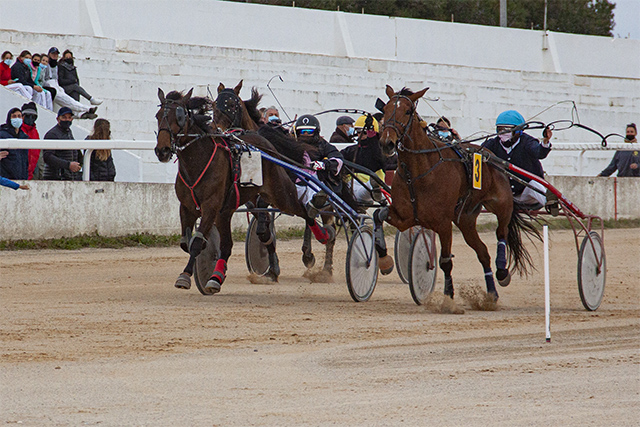 Carreras Trot Mô 21-3-21-Últimos metros Holly Black con Josep Carreras y Bella de Magia con Carla Pons