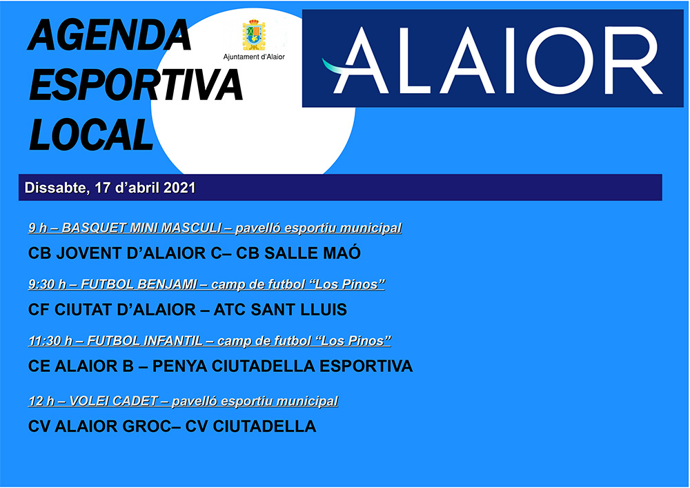 AGENDA ESPORTIVA Lô