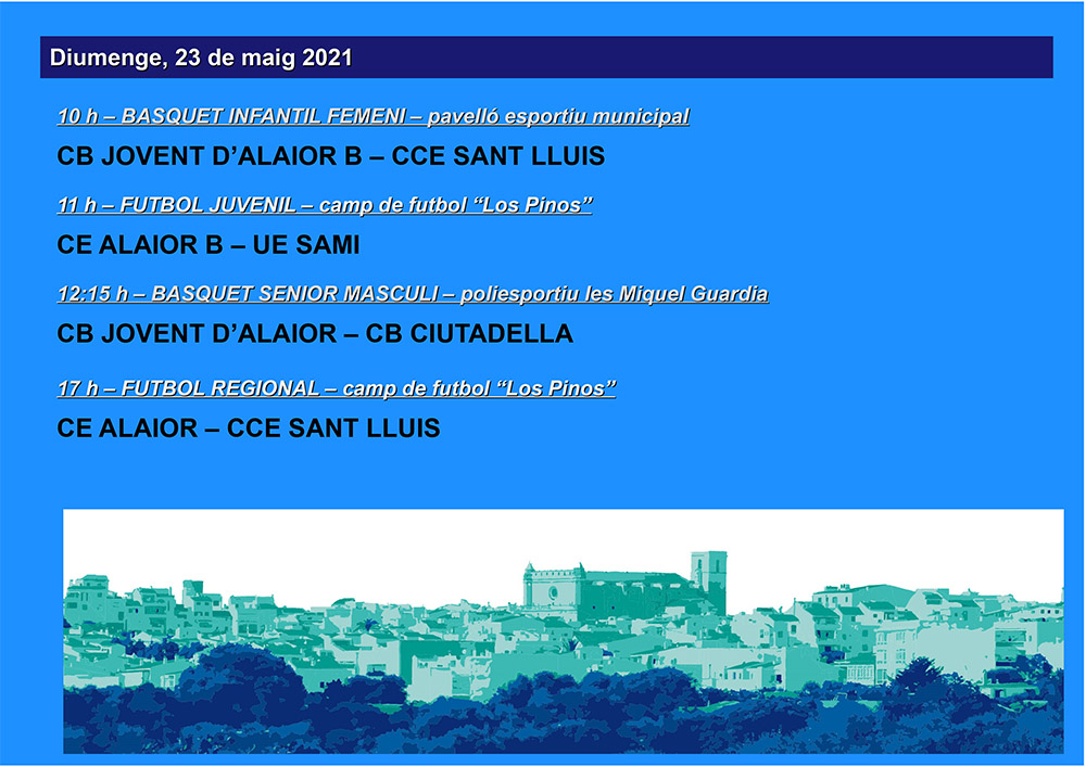 AGENDA ESPORTIVA Lô