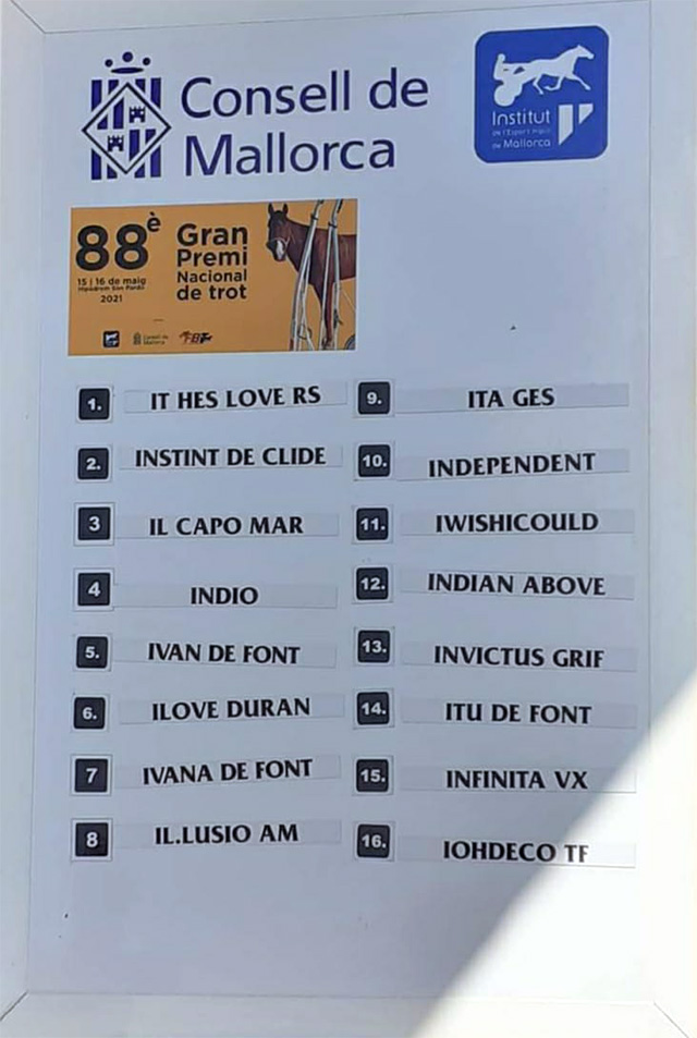 Dorsals Gran Premi Nacional de trote Son Pardo