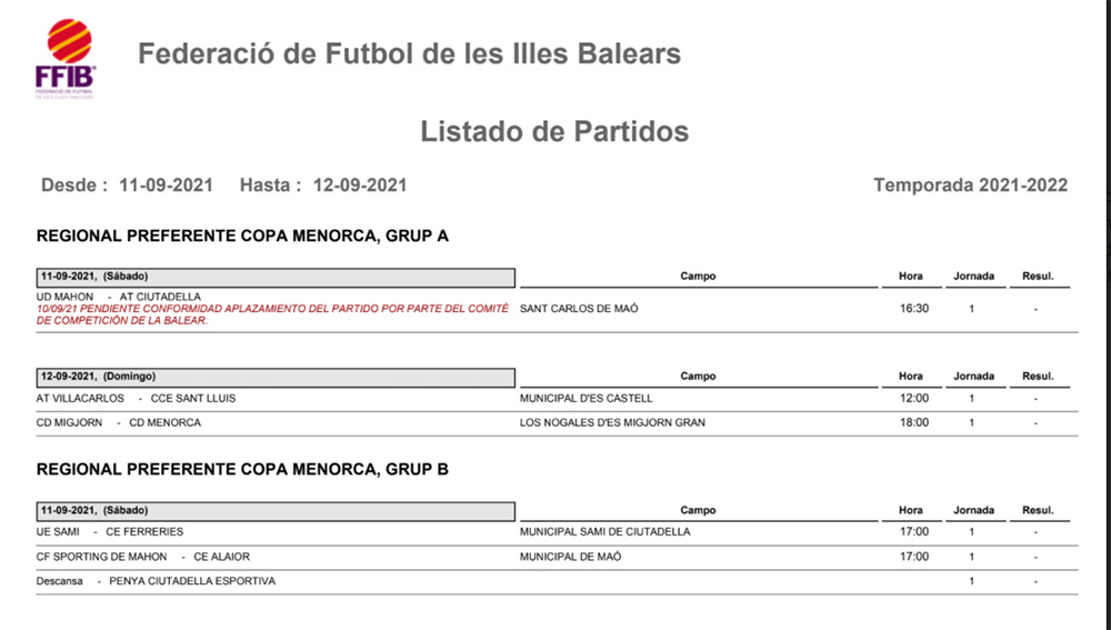 Horarios Futbol Menorca -1
