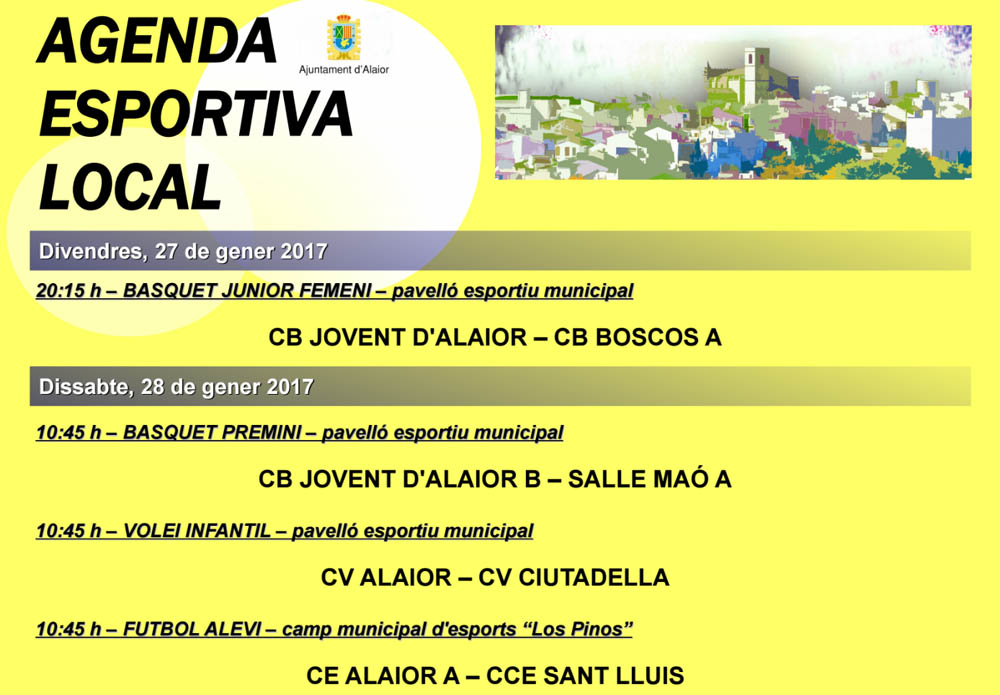 Agenda Esportiva d’Alô
