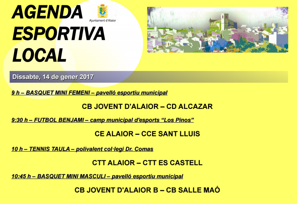 AGENDA ESPORTIVA LOCAL