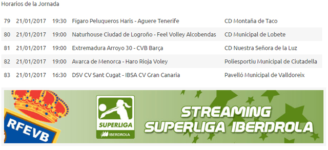 Horaris volei
