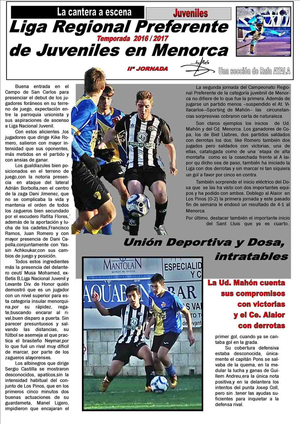 2 jornada de liga 16 17 menorca juvenil 1 pagina