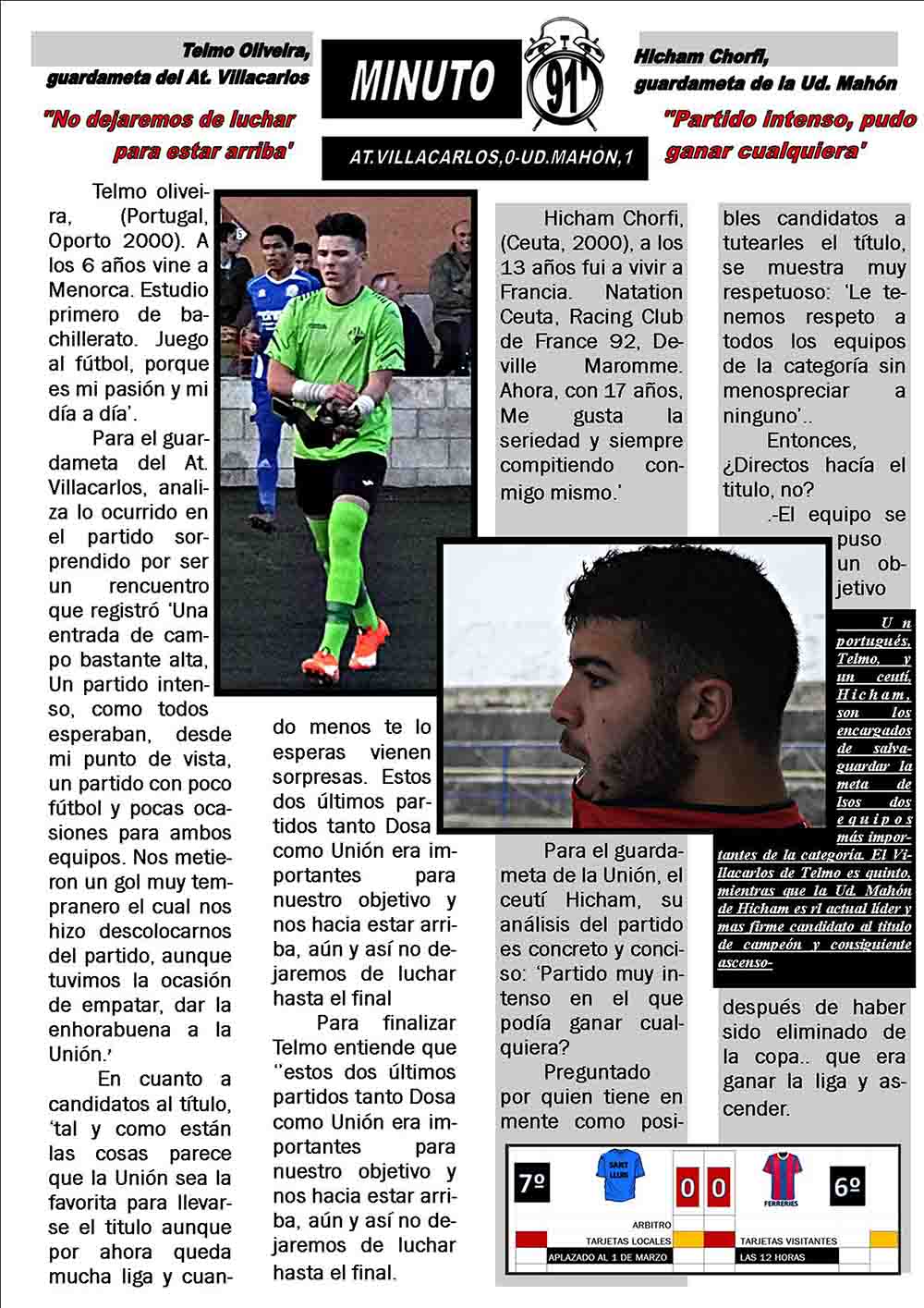 LIGA juvenil Menorca- 8ª jornada  16-17