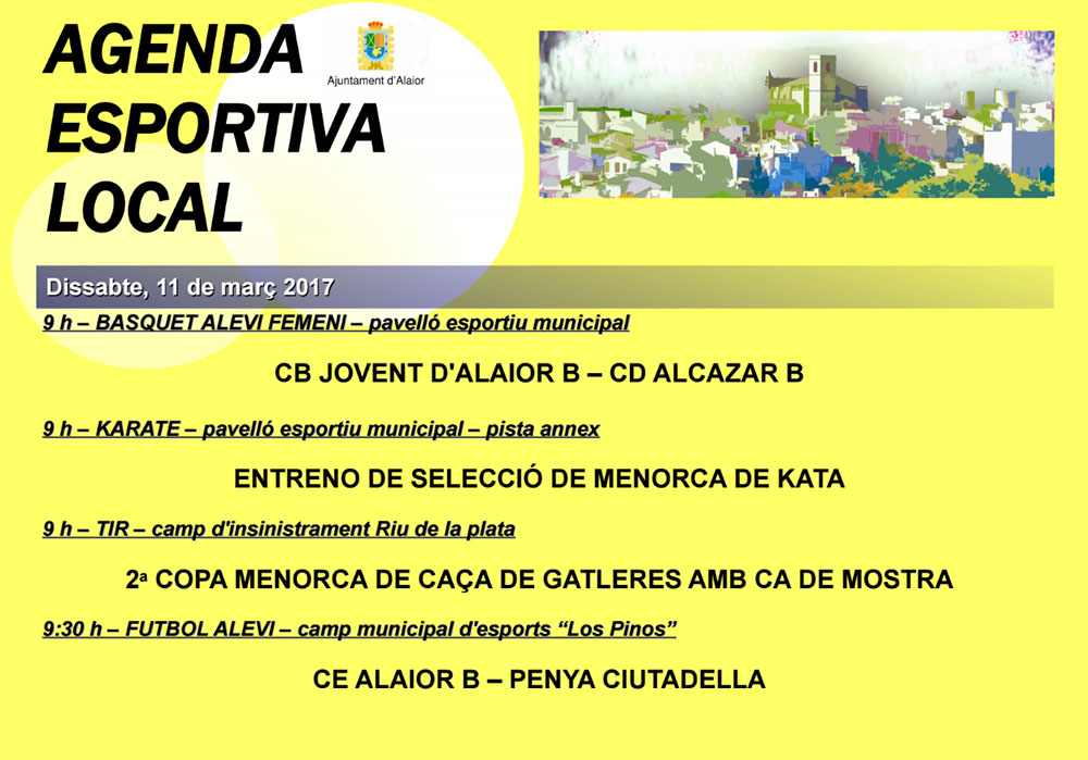 Agenda Esportiva d’Alô