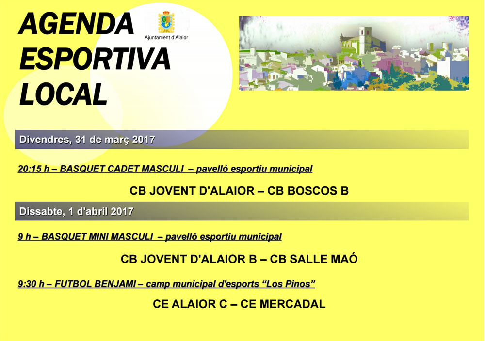Agenda Esportiva d’Alô