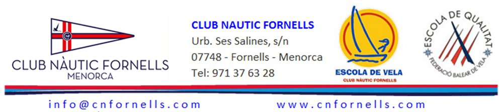Cabecera Club Náutic Fornells