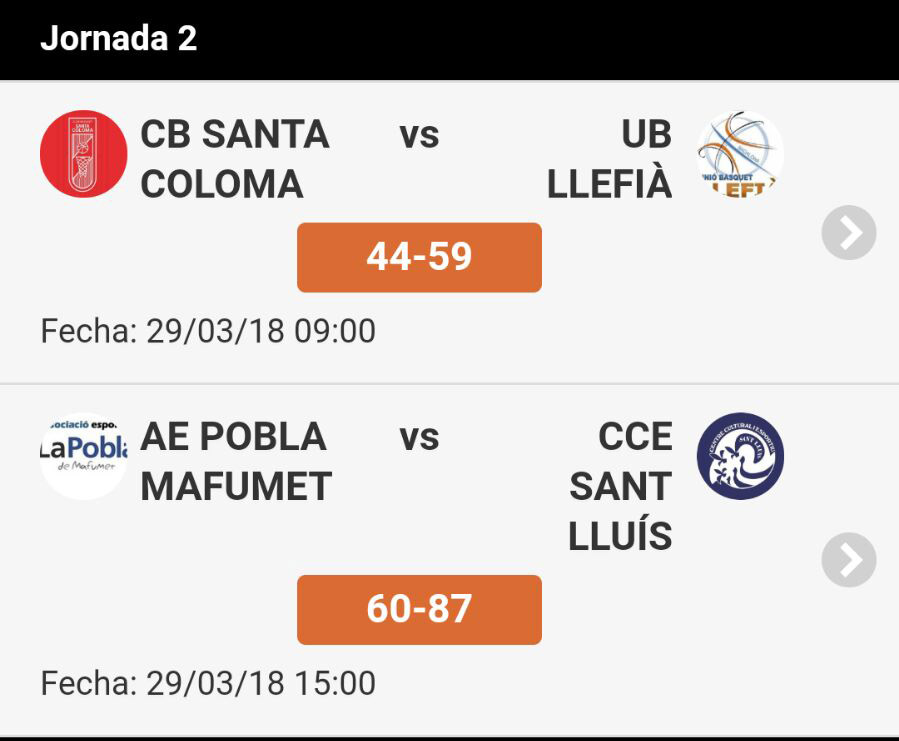 Torneig Bàsquet Es Castell-Ressultats (2