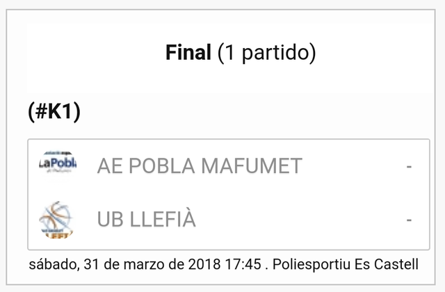 Torneig Bàsquet Es Castell-Semis