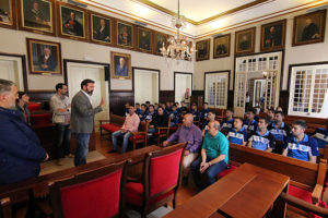 Recepció Ajuntament de Mô a Sporting de Mahón (Regional i juvenils)