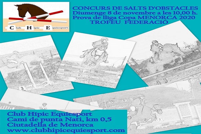 Cartel Concurs Salts d'obstacles Copa menorca