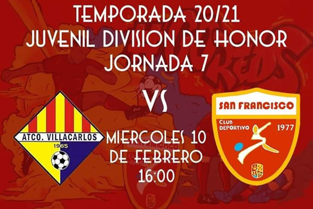 Cartel partido AtVillacarlos-San Francisco