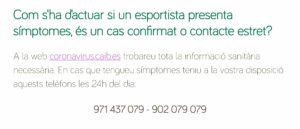 Regulació esportiva a la fase de nova normalitat