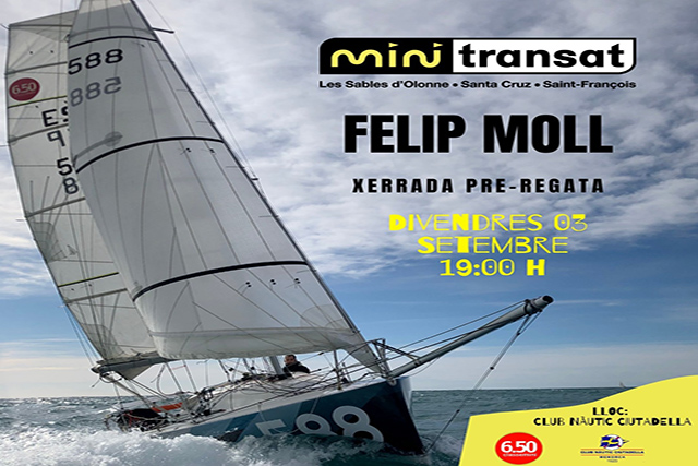 Cartell xerrada Felip Moll-Mini Transat