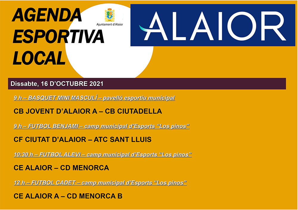 AGENDA ESPORTIVA Lô 2021