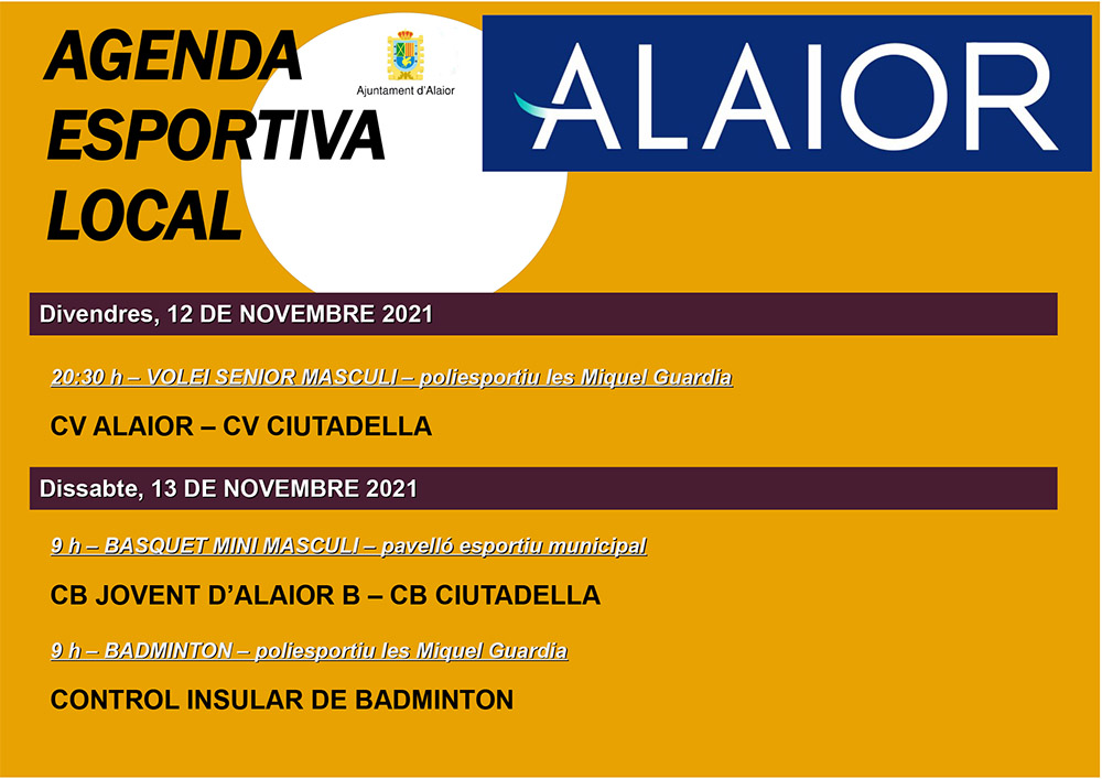 AGENDA ESPORTIVA Lô 2021