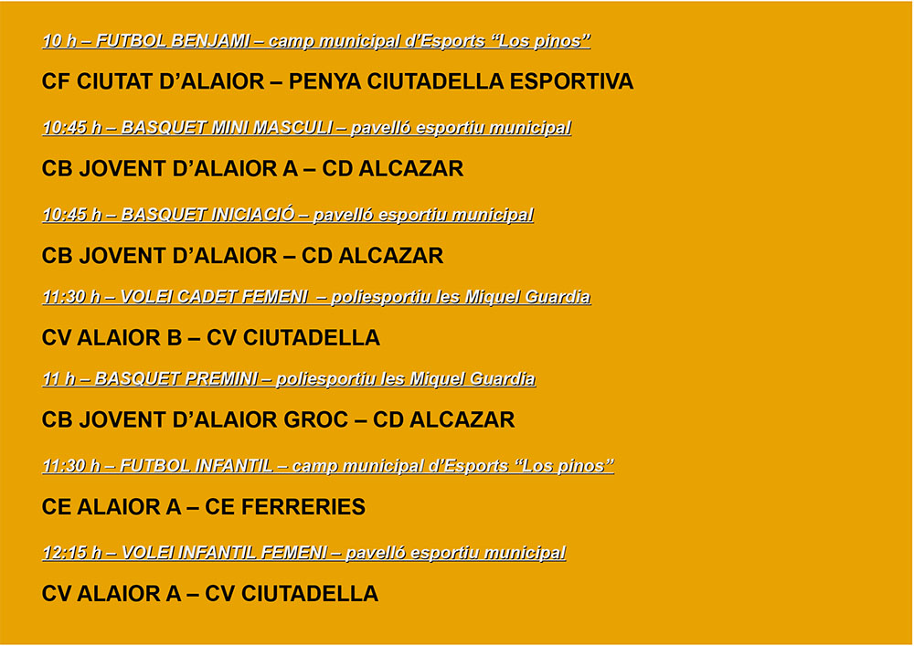 AGENDA ESPORTIVA Lô 2021