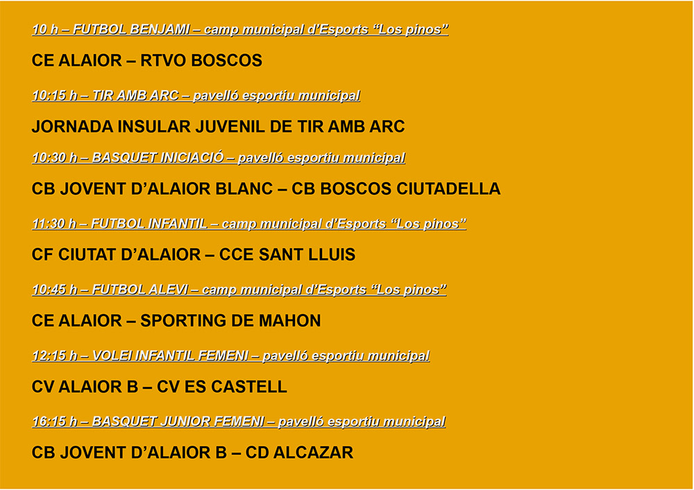 AGENDA ESPORTIVA Lô 2021