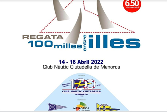 Cartel Regata 100 Milles entre Illes 2022